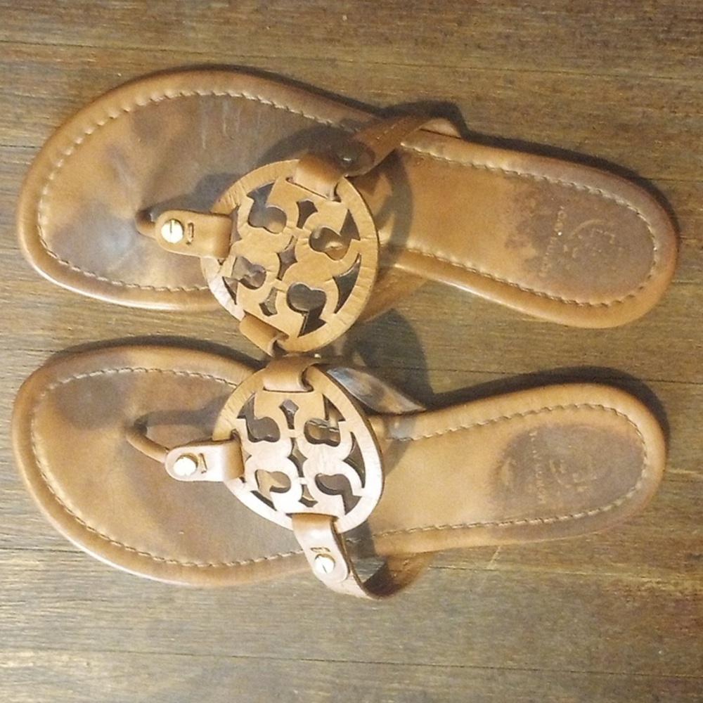 Tory Burch Miller Tan Sandals 7.5M